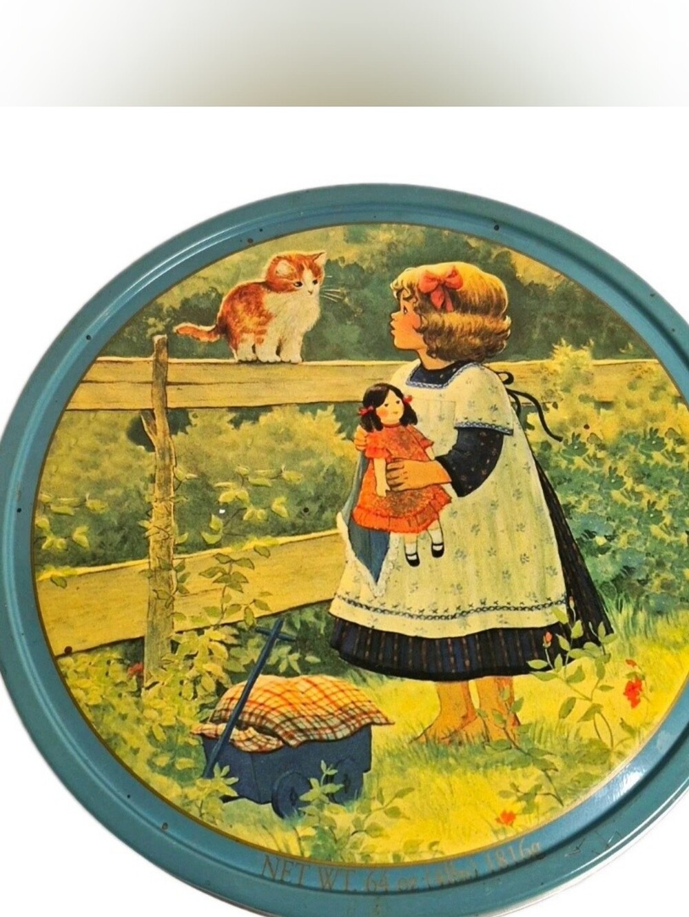 Vintage Beckys Danish Butter Cookie Tin Lg Christa Kieffer Y2K Cottagecore Decor
